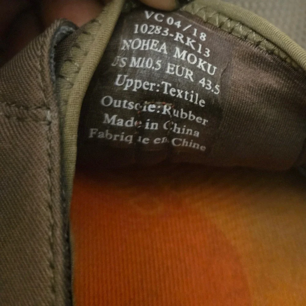 OluKai Nohea Moku Mens 10.5 Olive Green Clay Mesh Boat Shoes 10283-RK13